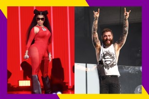 Nicki Minaj (L) and Post Malone are headlining the 2024 Rolling Loud Festival.