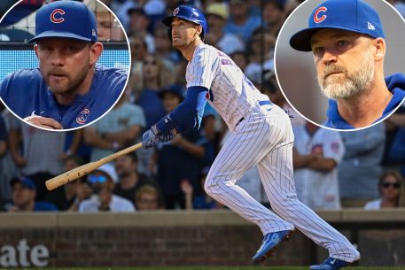 Cody Bellinger, a potential Yankees free-agent target, received high reviews from former Cubs manager David Ross (inset-left) and ex-Chicago bench coach Andy Green (inset-right).