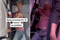 Passenger sleeps on plane floor during 15-hour flight: ‘As bad as hospital floors!’