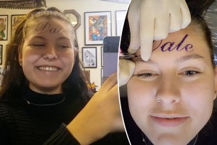 The UK's Georgia Bridges, 24, was ripped online for seemingly paying nearly $90 to get her boyfriend's name tattooed on her forehead, as detailed in a TikTok clip with 3.5 million views.