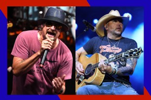 Kid Rock (L) and Jason Aldean are taking the 'Rock The Country Tour' on the road in summer 2024.